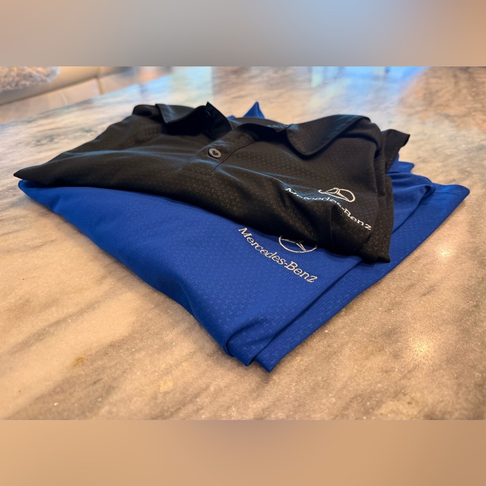 2 New Style men’s Mercedes-Benz Polo Shirts by Nike. Sz 3XL